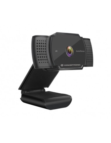 Webcam 2k conceptronic amdis02b 5mp -  usb - 3.6mm  - 30 fps - angulo vision 72º -  enfoque automatico - microfono integrado