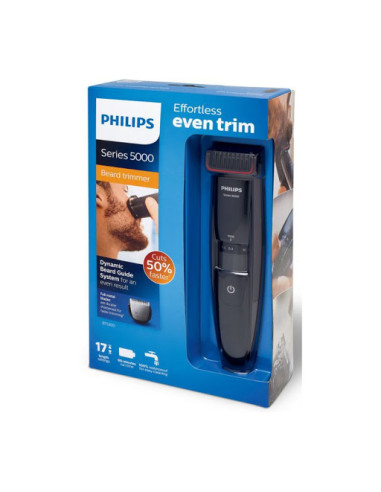 Afeitadora philips trimmer bt5200 - 16 5000 series color negro peine guia integrado