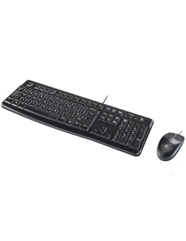 Teclado + mouse logitech mk120 optico usb 2.0 negro portugues