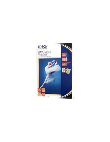 Papel epson c13s041944 ultra glossy 13x18 300gr 50 hojas