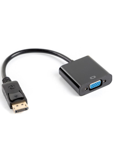 Adaptador lanberg displayport 1.1 a vga 20cm negro