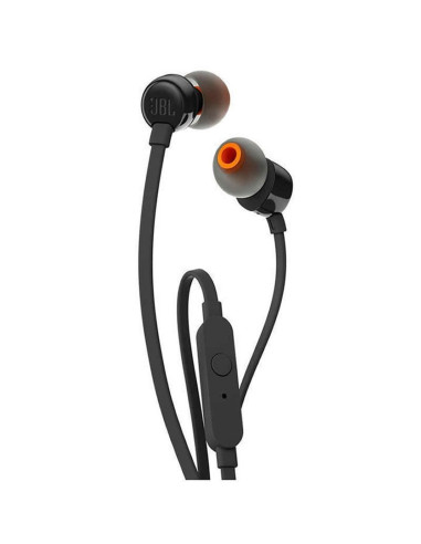 Auriculares intrauditivos jbl t110 black - pure bass - drivers 9mm - cable plano - manos libres