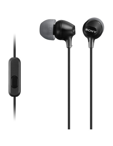 Auriculares sony mdr - ex15apb boton negro - microfono