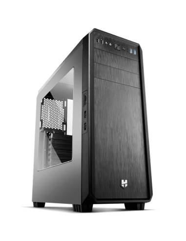 Caja ordenador gaming nox hummer zs atx usb 3.0 negra sin fuente ventana acrilica