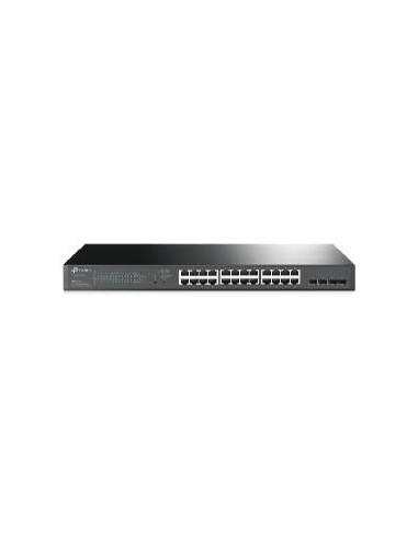 Switch 28 puertos 10 - 100 - 1000 poe 250w +4 sfp gestion l2+ tp - link