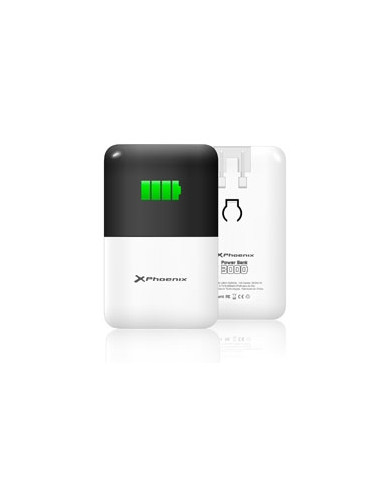 Cargador ac + bateria portatil 2 en 1  phoenix power bank 3000 ma  ipad - iphone - tablet - moviles - smartphones - mp4 - gps -