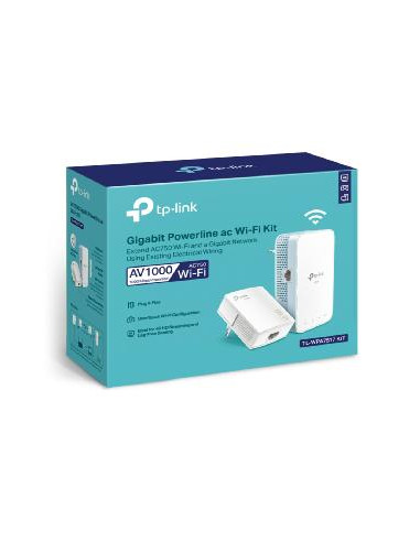 Kit de adaptadores powerline ac tp - link tl - wpa7517 kit dual band