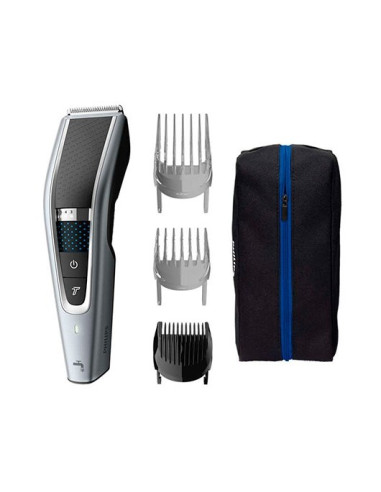 Cortapelos philips hairclipper 5000 hc5630 - 15  28 ajustes -  3 peines -  90m autonomia -  lavable -  funda tela