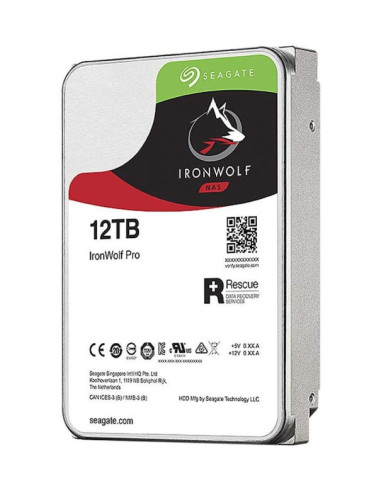 Disco duro interno hdd seagate ironwolf pro 12tb sata 256mb