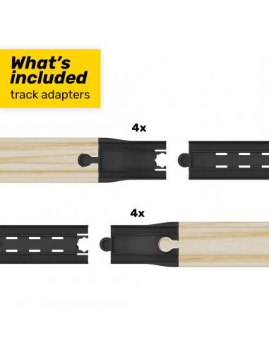 Complemento intelino adaptadores de pistas de madera tren intelino robot