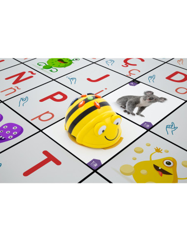 Tapete blanco tilk bee - bot + fichas + tarjetas para tapete infantil