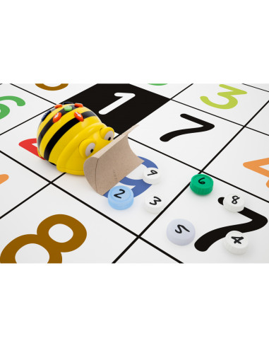 Tapete blanco tilk bee - bot + fichas para tapete infantil