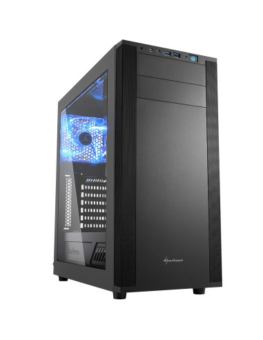 Caja sharkoon m25 - w atx 2xusb3.0 sin fuente negro