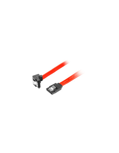 Cable sata ii lanberg 3gb - s hembra hembra angulo clip metal 30cm rojo