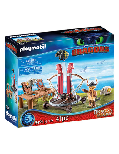 Playmobil como entrenar a tu dragon bocon con lanzadera de ovejas