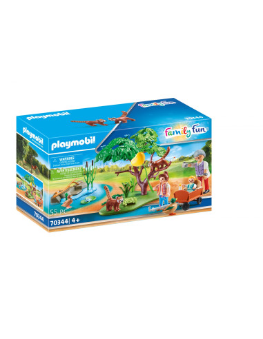 Playmobil diversion en familia recinto exterior de pandas rojos