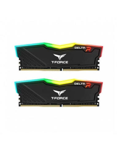 Memoria ram ddr4 32gb 2x16gb 2666mhz teamgroup delta rgb - negro - cl 16 - 1.2v tf3d432g2666hc16cdc01