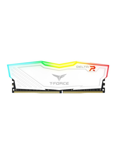 Memoria ram  ddr4 16gb 2x8gb 3200mhz teamgroup delta rgb blanco - cl 16 - 1.35v tf4d416g3200hc16cdc01