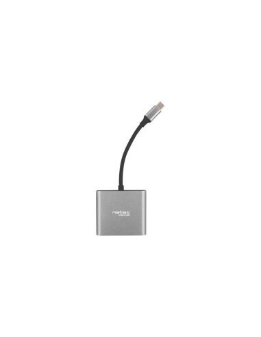 Adaptador natec multipuerto usb - c a usb 3.0 hdmi 4k