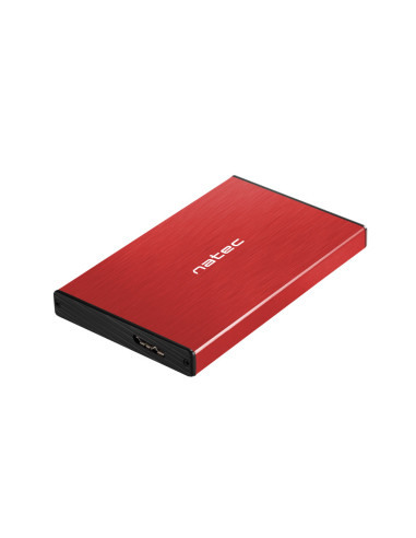 Caja externa natec rhino go disco duro 2.5pulgadas usb 3.0 sata roja