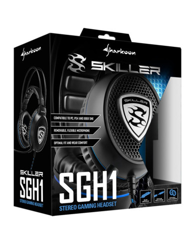 Auriculares gaming sharkoon skiller sgh1 negro microfono alambrico