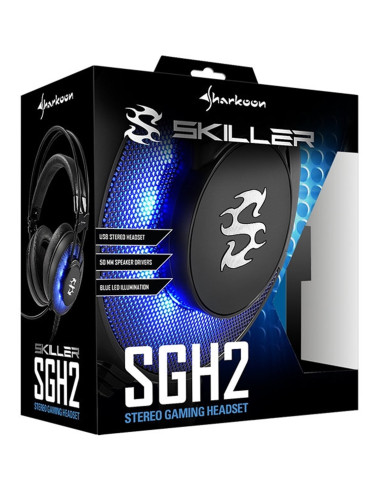 Auriculares gaming sharkoon skiller sgh2 negro microfono alambrico led