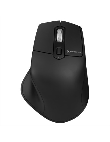 Ratón inalambrico bluetooth phoenix ergo m2 ergonomico multidispositivo y batería recargable click silenciosos