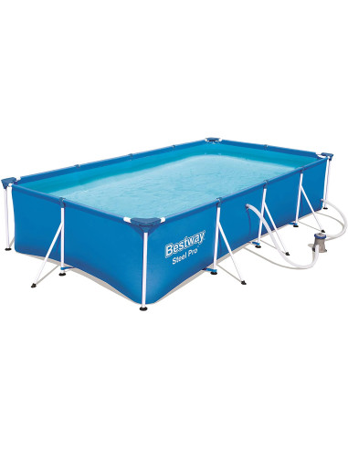 Bestway 56424 -  piscina desmontable tubular infantil family splash frame pool 400x211x81 cm depuradora de cartucho de 1.249 li