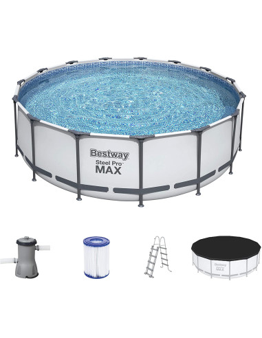 Bestway 56438 -  piscina redonda con depuradora estructura metalica ø457x122 cm