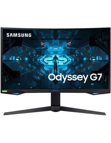 Monitor qled  27pulgadas samsung odyssey g7 lc27g75tqsrxen curvo -  dp -  hdmi -  240hz -  g - sync -  1ms -  vesa 100 x 100