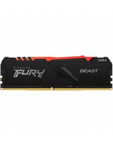 Memoria ram ddr4 8gb kingston - 3000mhz - pc4 24000 - fury beast rgb - cl 15 - 1.35v