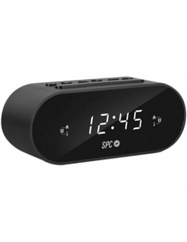 Radio despertador spc frodi negro pantalla led -  2xalarmas config. -  10xmemo.fm -  m.sleep