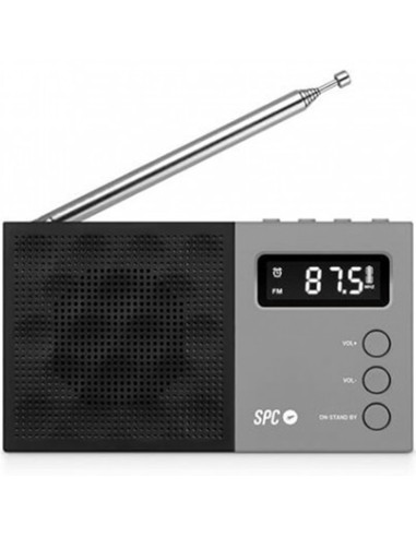 Radio fm spc jetty reloj -  despertador -  antena telescopica -  in 3.5mm