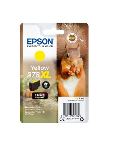 Cartucho tinta epson c13t37944010 singlepack amarillo 378xl claria photo hd ink ardillo