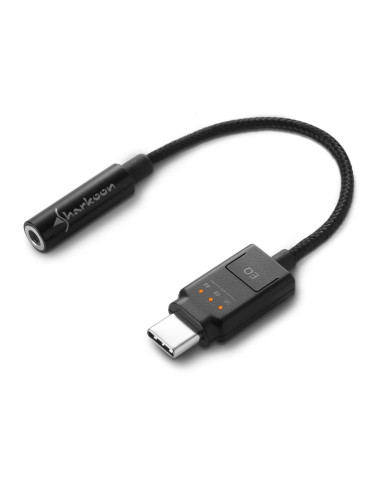 Tarjeta de sonido sharkoon dac mobile usb - c