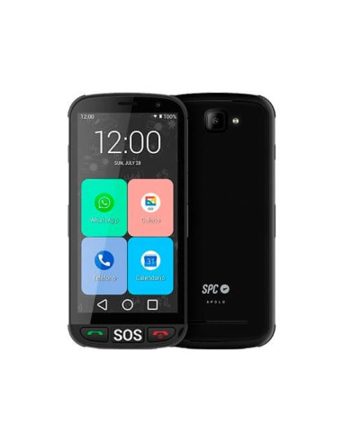 Telefono movil smartphone spc apolo black quadcore -  5pulgadas -  16gb - msd -  radio -  bt -  5+2mp -  android 10 -  whatsapp