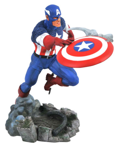 Figura diamond collection marvel avengers vs. capitan america figura 25 cm diorama pvc marvel comic gallery