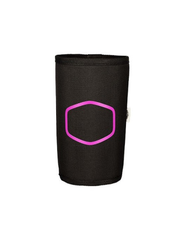 Soporte botellas silla coolermaster negro tela -  logo coolermaster