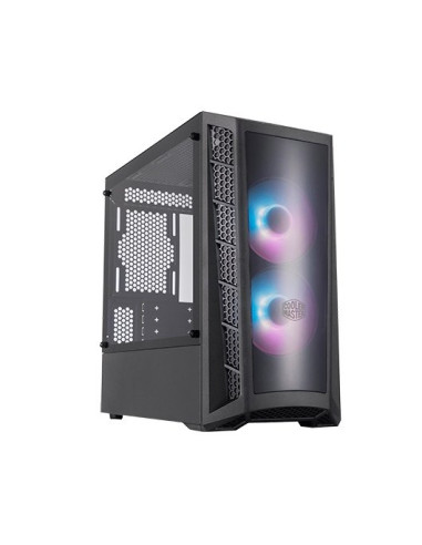 Caja ordenador gaming micro atx coolermaster masterbox mb320l argb cristal templado - 2xven 120mm argb delantero