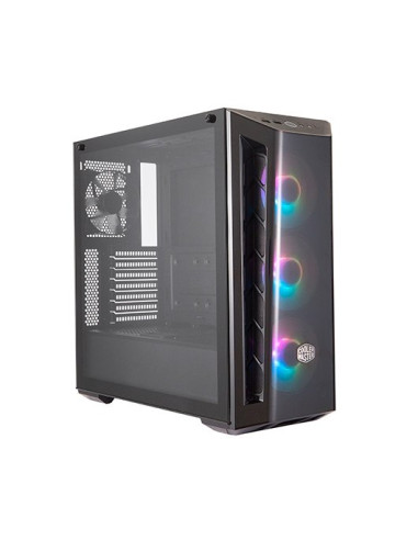 Caja ordenador e - atx coolermaster masterbox mb520 argb negro cristal templado - 3xven 120mm argb - 1xven 120mm