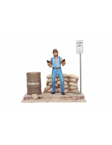 Figura sd toys cine invasion usa matt hunter set de lujo con diorama figura tough guy mgm chuck norris