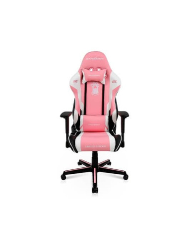 Silla gaming dxracer racing pink - white incluye cojines cervical y lumbar -  gc - r95 - pwm - z1 - 81