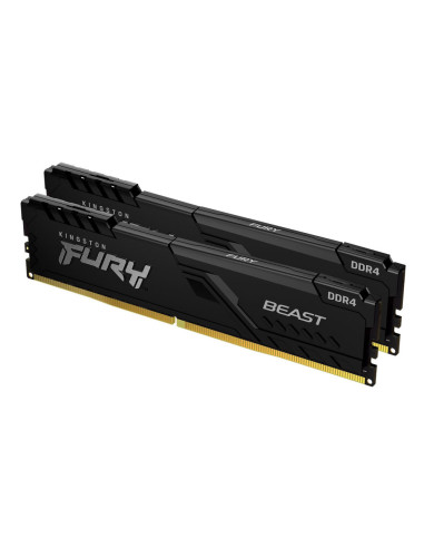 Memoria ram ddr4 16gb 2x8gb kingston - 3000mhz - pc4 - 24000 - fury beast - negro - 1.2v