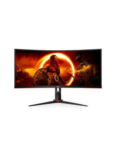 Monitor led 34pulgadas aoc cu34g2x - bk curvo va -  wqhd -  144hz -  dp -  hdmi -  4ms -  vesa 100 x 100