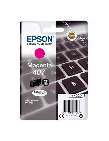 Cartucho tinta epson 407 magenta