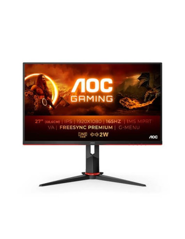 Monitor led curvo 27pulgadas aoc c27g2ae - bk va - fhd - 2x hdmi - dp -  vga - 165hz -  - 1ms -  vesa - freesync - altavoces