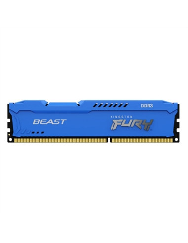 Memoria ram ddr3 4gb kingston - 1600mhz - pc3 - 12800 - fury beast - azul