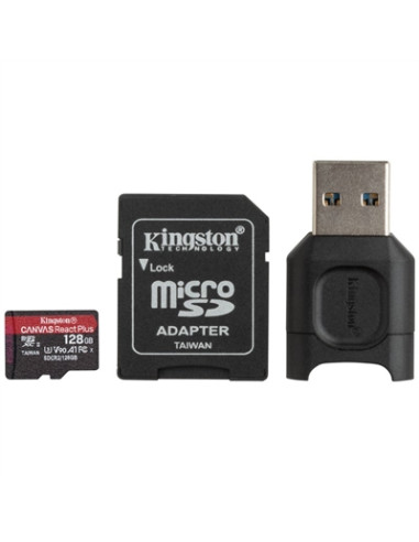 Tarjeta memoria micro secure digital sd xc 128gb kingston mlpmr2 uhs - ii + adaptadores usb y sd