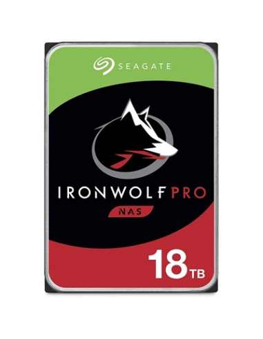 Disco duro interno hdd seagate ironwolf pro nas st18000ne000 18tb 3.5pulgadas 7200rpm -  256mb -  sata 6gb - s