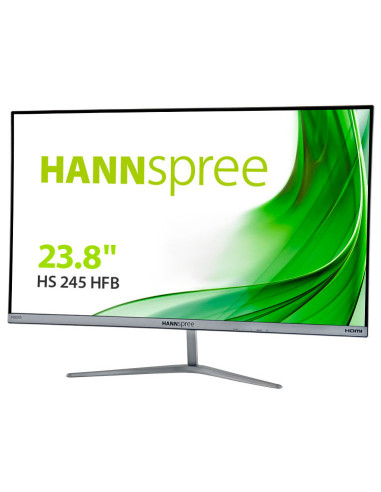 Monitor hannspree hs245hfb 23.8pulgadas ips 1920x1080 5ms vga hdmi altavoces gris titanio